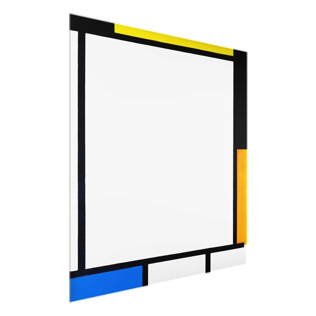 Quadros em vidro abstratos Piet Mondrian - Composition II