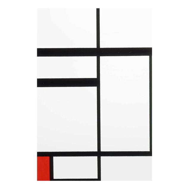 Quadros famosos Piet Mondrian - Composition with Red, Black and White
