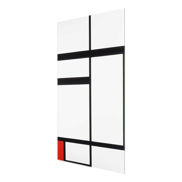 quadros abstratos para sala Piet Mondrian - Composition with Red, Black and White