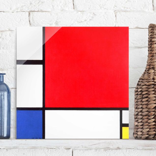decoraçoes cozinha Piet Mondrian - Composition With Red Blue Yellow