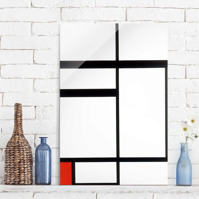 decoraçao para parede de cozinha Piet Mondrian - Composition with Red, Black and White