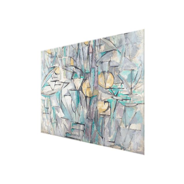 quadros abstratos modernos Piet Mondrian - Composition X