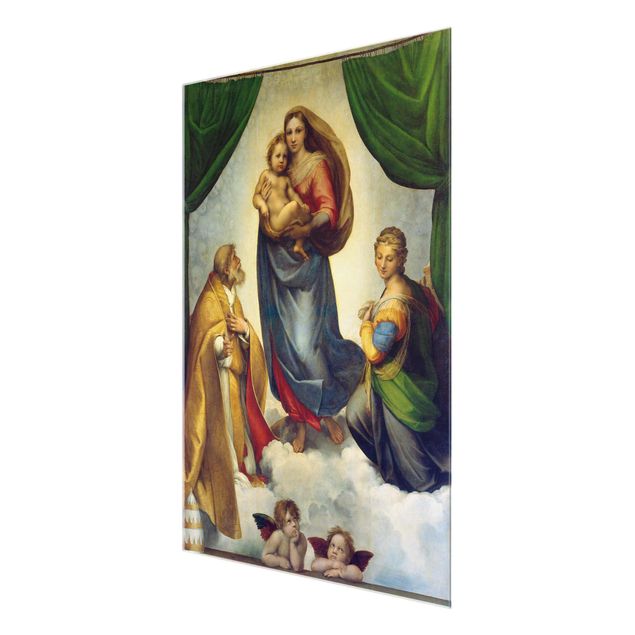 quadros decorativos para sala modernos Raffael - The Sistine Madonna