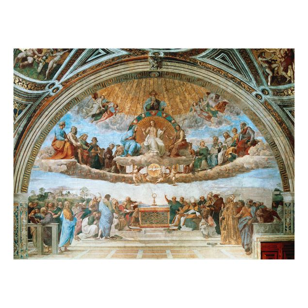 quadros decorativos para sala modernos Raffael - Disputation Of The Holy Sacrament