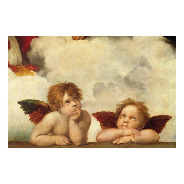 Quadros famosos Raffael - Two Angels. Detail from The Sistine Madonna