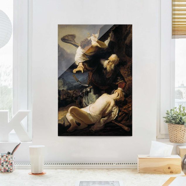 decoraçao cozinha Rembrandt van Rijn - The Angel prevents the Sacrifice of Isaac