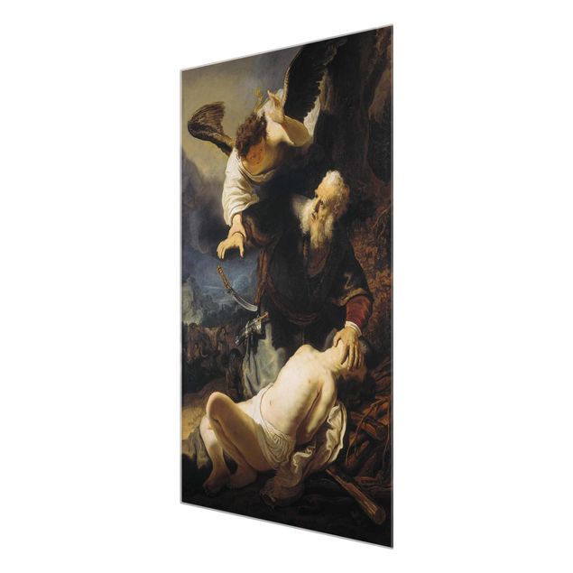 Quadros retratos Rembrandt van Rijn - The Angel prevents the Sacrifice of Isaac