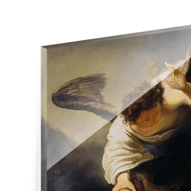 quadros decorativos para sala modernos Rembrandt van Rijn - The Angel prevents the Sacrifice of Isaac