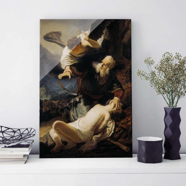 Quadros movimento artístico Barrocco Rembrandt van Rijn - The Angel prevents the Sacrifice of Isaac