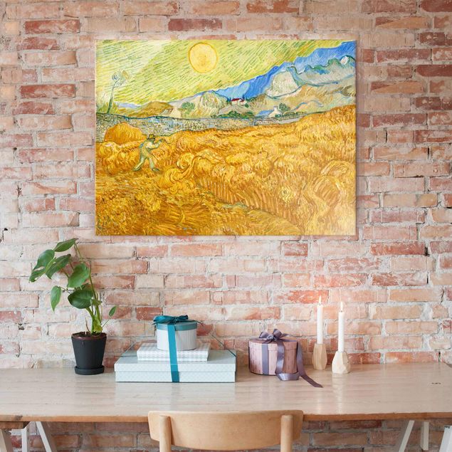 Quadros movimento artístico Impressionismo Vincent Van Gogh - The Harvest, The Grain Field