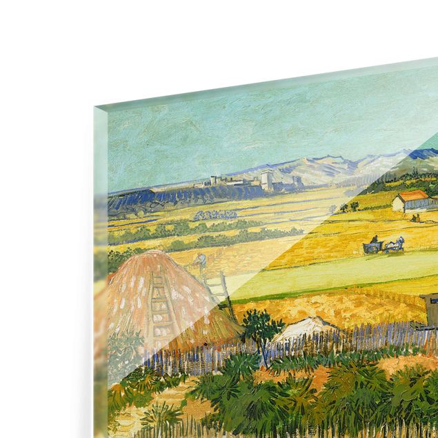 Quadros em vidro paisagens Vincent Van Gogh - The Harvest