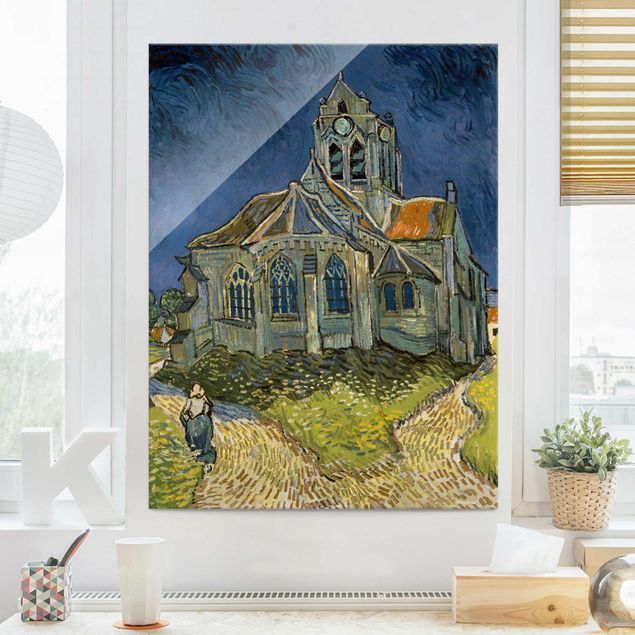 Quadros movimento artístico Impressionismo Vincent van Gogh - The Church at Auvers