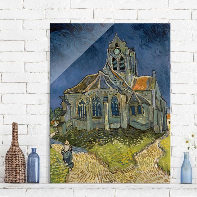 decoraçao para parede de cozinha Vincent van Gogh - The Church at Auvers