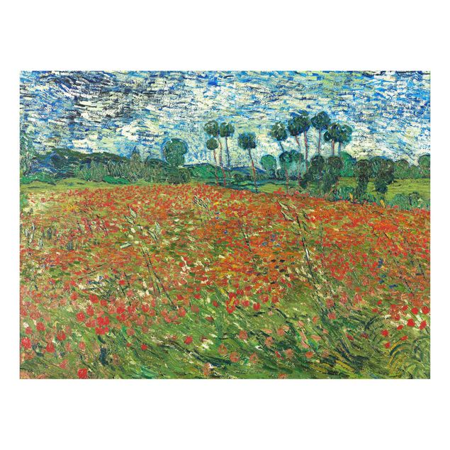 Quadros movimento artístico Pontilhismo Vincent Van Gogh - Poppy Field