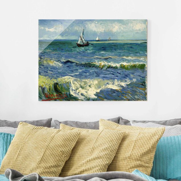 Quadros movimento artístico Impressionismo Vincent Van Gogh - Seascape Near Les Saintes-Maries-De-La-Mer