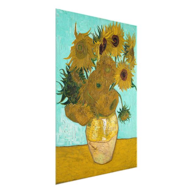 Quadros movimento artístico Pontilhismo Vincent van Gogh - Sunflowers