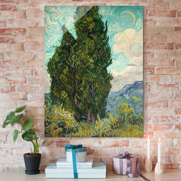 Quadros movimento artístico Impressionismo Vincent van Gogh - Cypresses