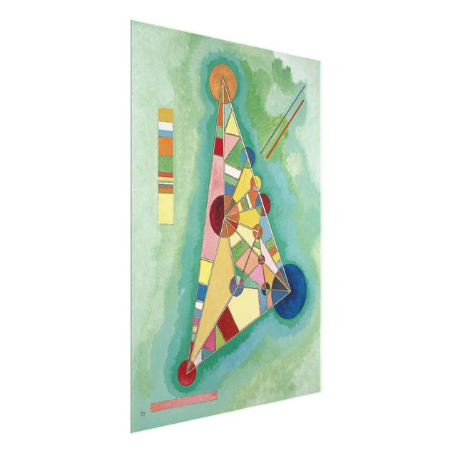 Quadros em vidro abstratos Wassily Kandinsky - Variegation in the Triangle