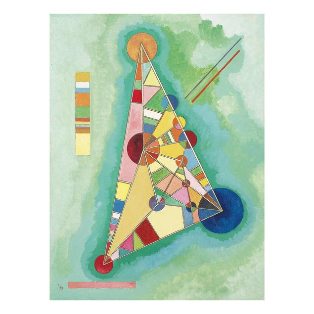 Quadros famosos Wassily Kandinsky - Variegation in the Triangle