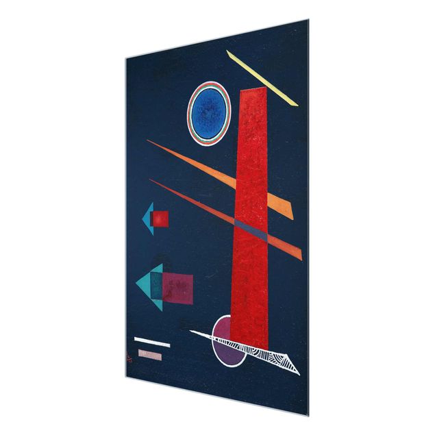 quadros abstratos modernos Wassily Kandinsky - Powerful Red