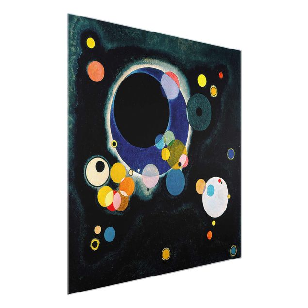 Quadros em vidro abstratos Wassily Kandinsky - Sketch Circles
