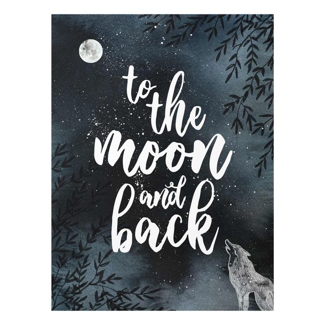 quadros para parede Love You To The Moon And Back