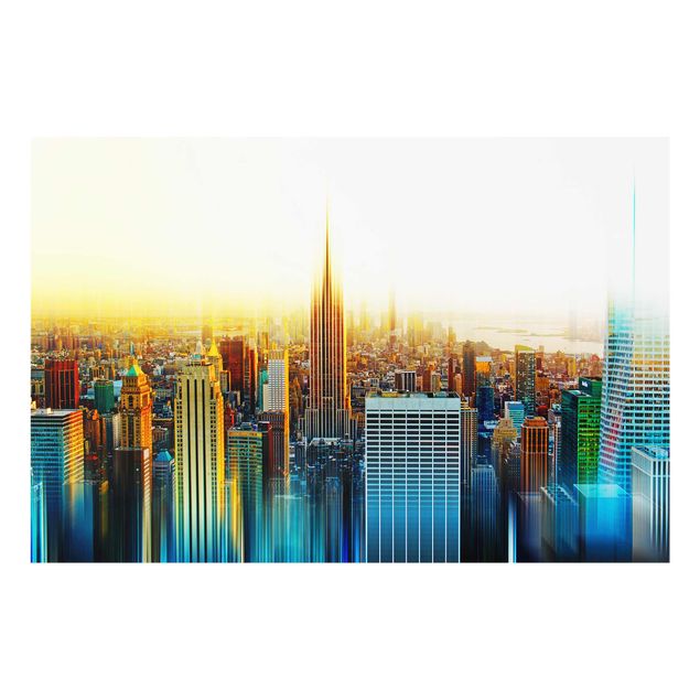 Quadros cidades Manhattan Abstract