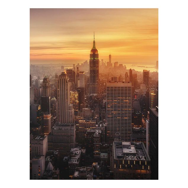 Quadros cidades Manhattan Skyline Evening