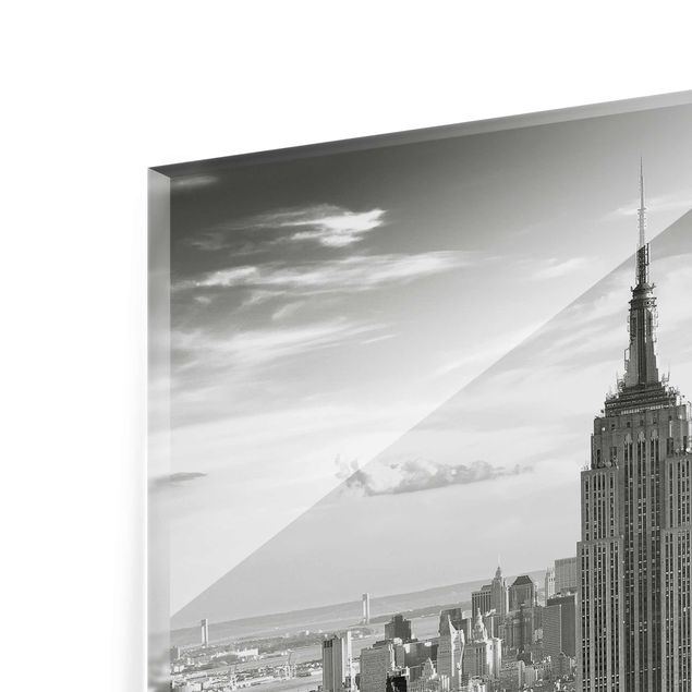 quadros preto e branco para decoração Manhattan Skyline