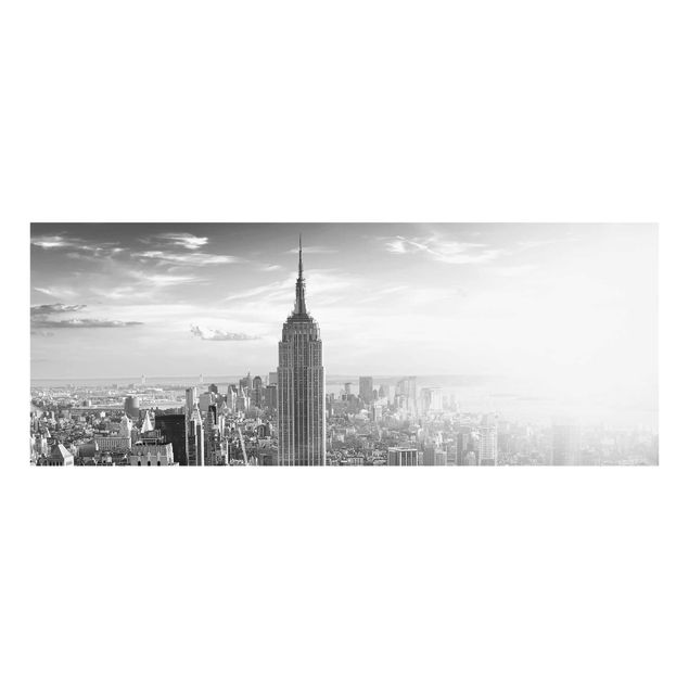 Quadros em vidro cidades e paisagens urbanas Manhattan Skyline