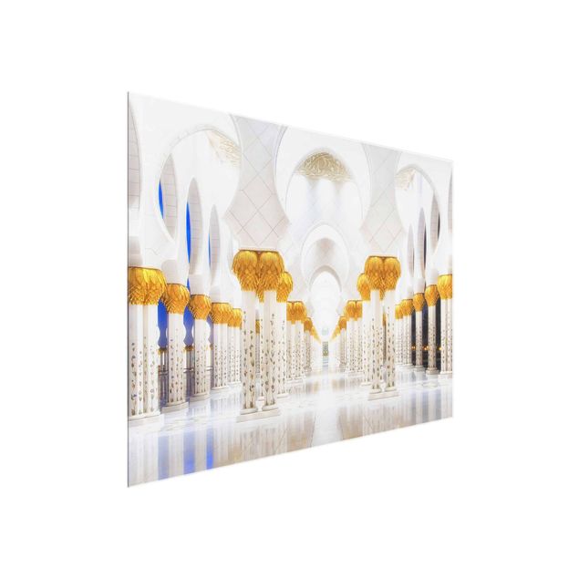 Quadros em vidro zen Mosque In Gold