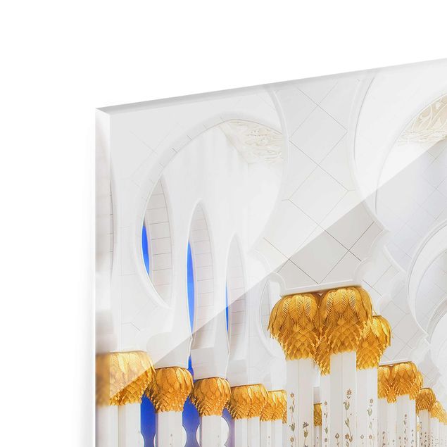 Quadros em vidro Mosque In Gold