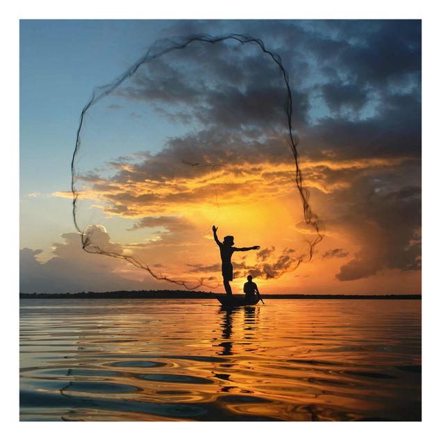Quadros mar Fishing Net At Sunset