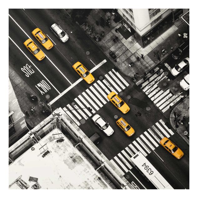 Quadros em vidro cidades e paisagens urbanas New York City Cabs