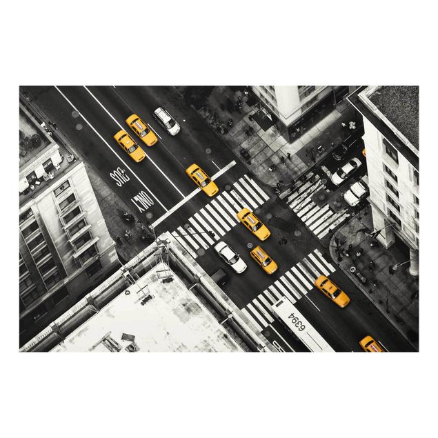 Quadros em vidro cidades e paisagens urbanas New York City Cabs