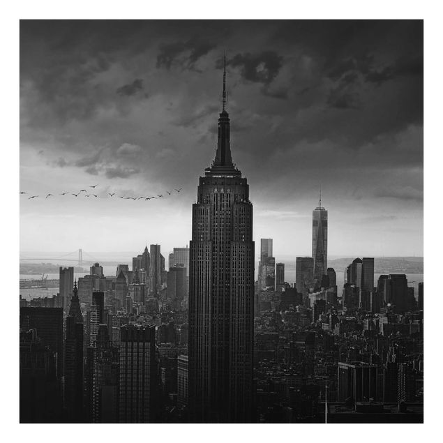 Quadros em vidro cidades e paisagens urbanas New York Rockefeller View