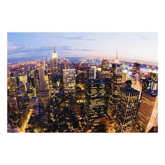 Quadros cidades New York Skyline At Night