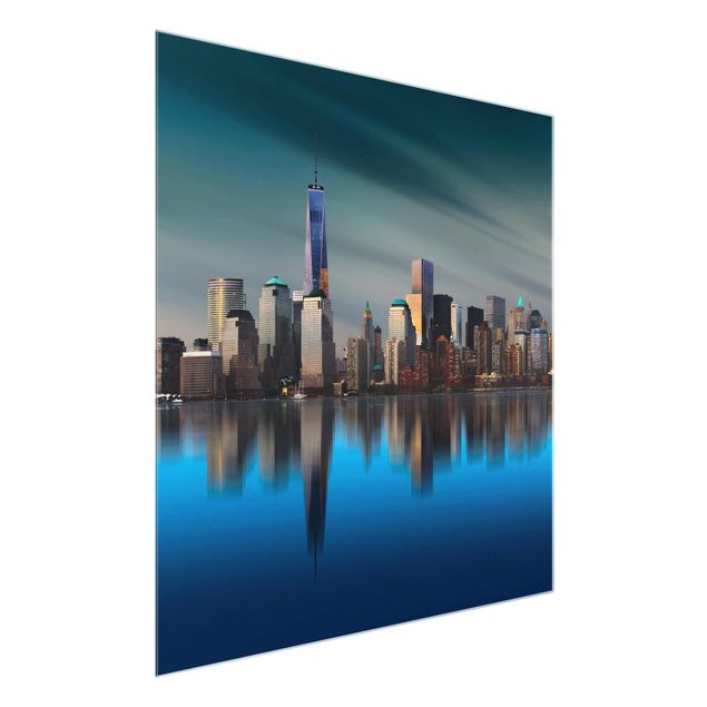 Quadros em vidro cidades e paisagens urbanas New York World Trade Center