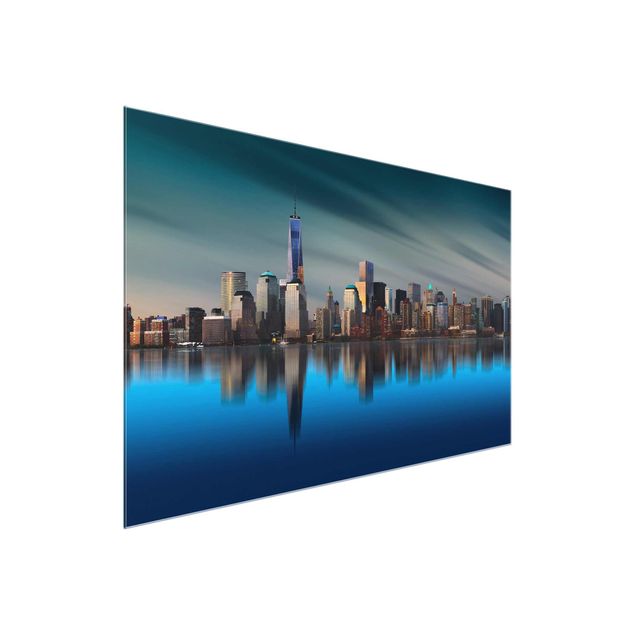 Quadros em vidro cidades e paisagens urbanas New York World Trade Center