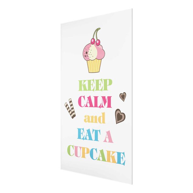 quadros modernos para quarto de casal Keep Calm And Eat A Cupcake Bunt