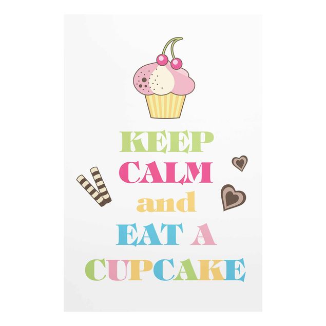 decoração quadros Keep Calm And Eat A Cupcake Bunt