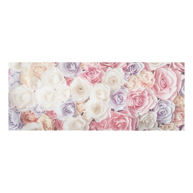 quadros flores Pastel Paper Art Roses