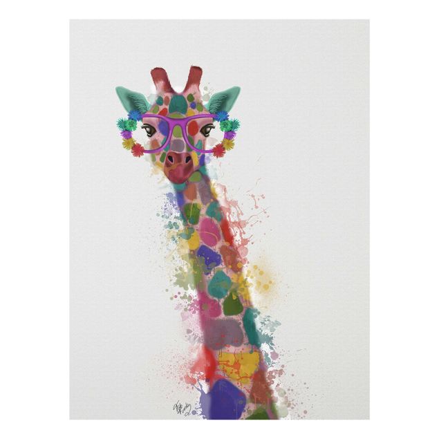 Quadros animais Rainbow Splash Giraffe