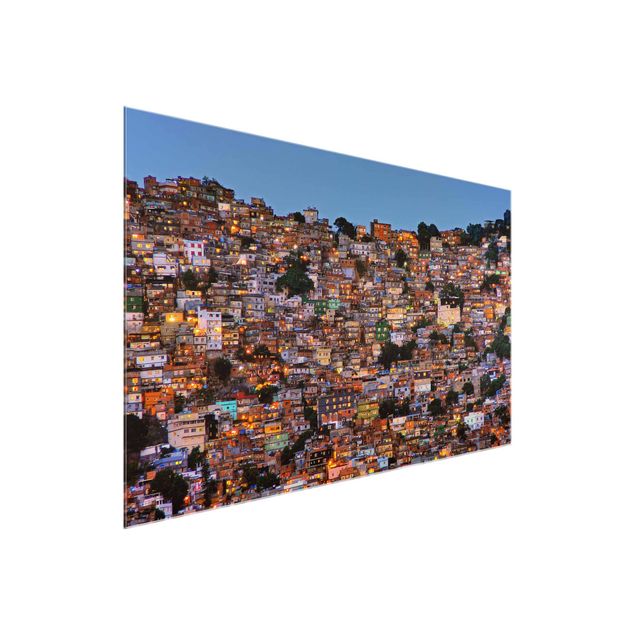 Quadros cidades Rio De Janeiro Favela Sunset