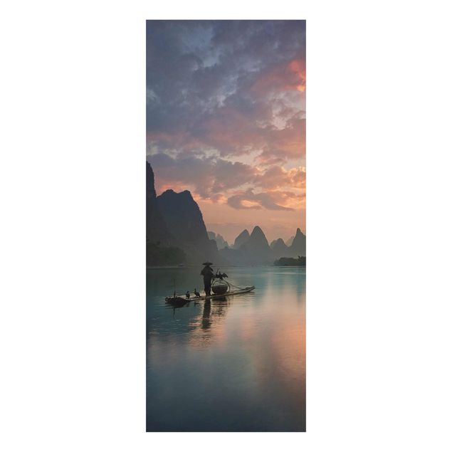 quadros de paisagens Sunrise Over Chinese River