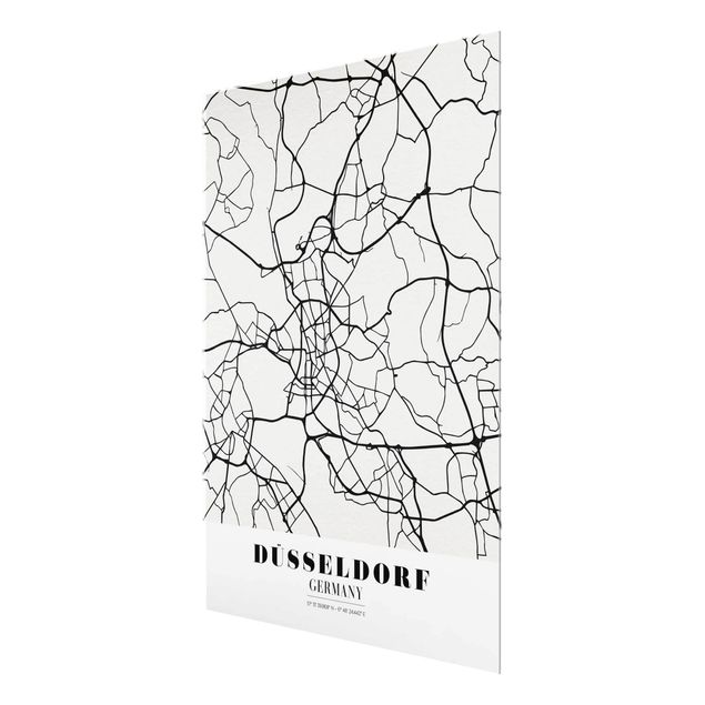 quadros para parede Dusseldorf City Map - Classic