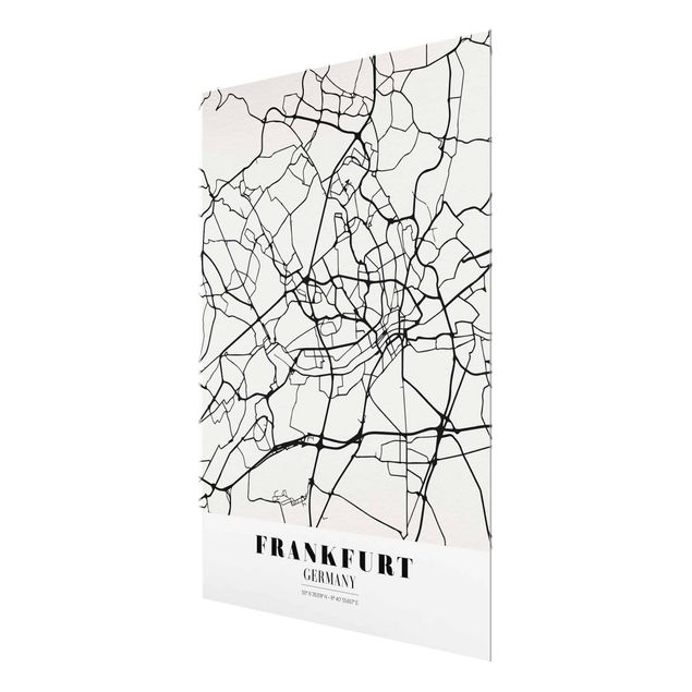 Quadros decorativos Frankfurt City City Map - Classical