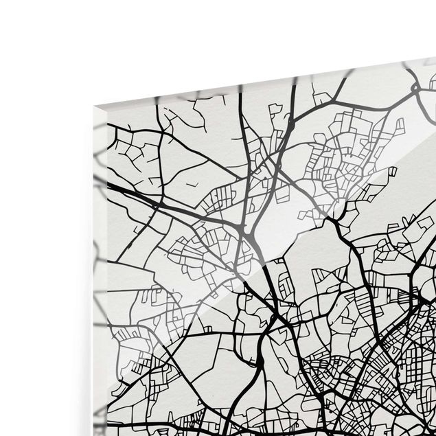 decoração quadros Hamburg City Map - Classic