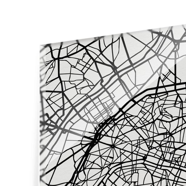 quadros em preto e branco Paris City Map - Classic