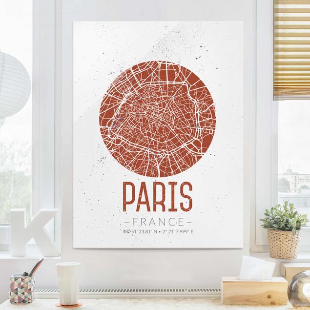 decoraçoes cozinha City Map Paris - Retro